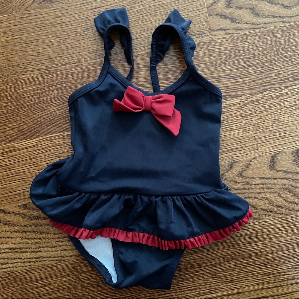 Navy and red one piece swim from Janie and Jack